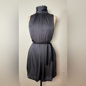 Grey Dress turtleneck satine Zara